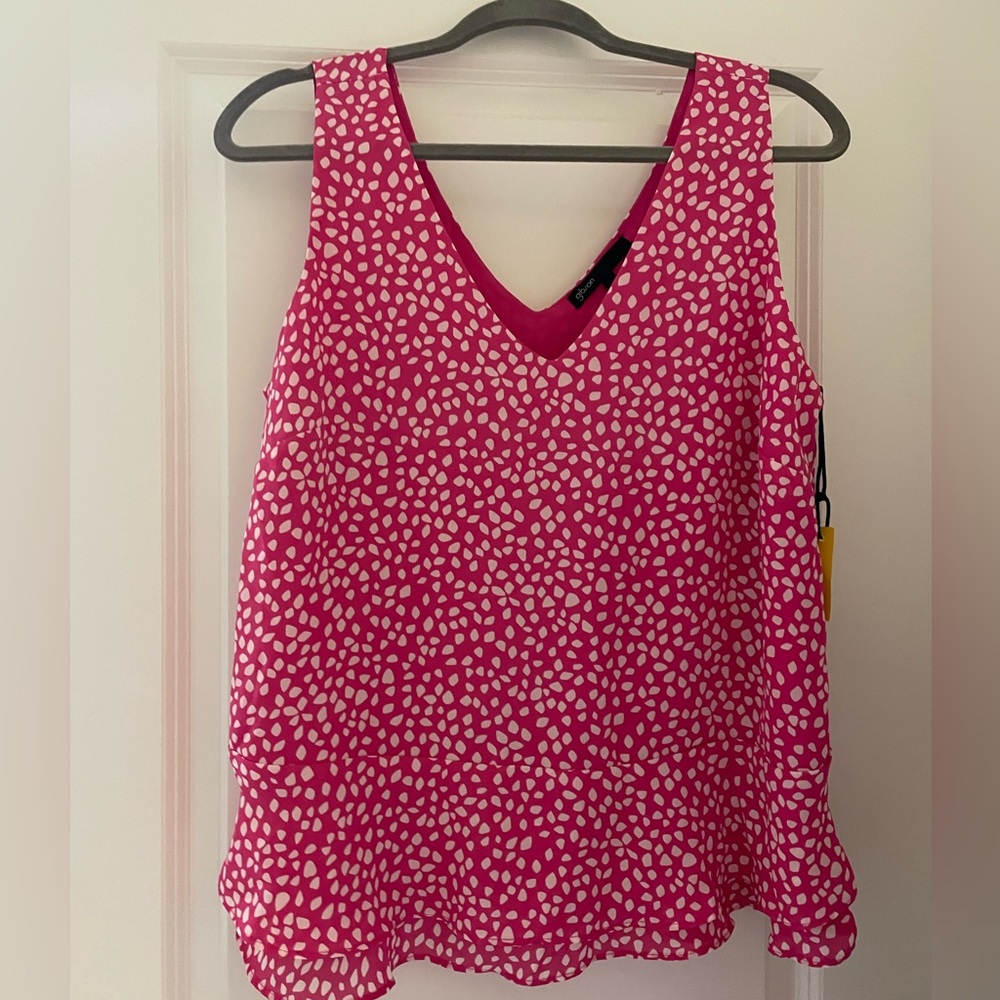 Gibson top with tiered peplum